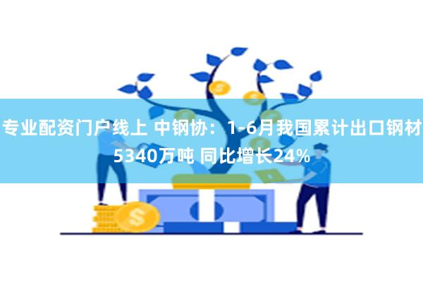 专业配资门户线上 中钢协：1-6月我国累计出口钢材5340万吨 同比增长24%