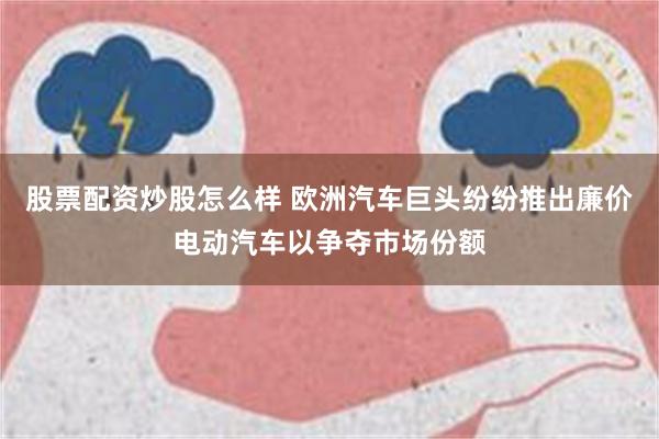 股票配资炒股怎么样 欧洲汽车巨头纷纷推出廉价电动汽车以争夺市场份额