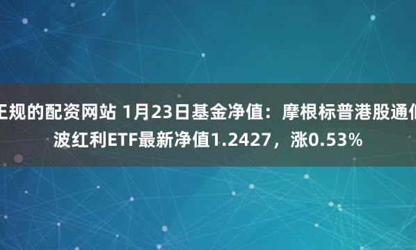 正规的配资网站 1月23日基金净值：摩根标普港股通低波红利ETF最新净值1.2427，涨0.53%