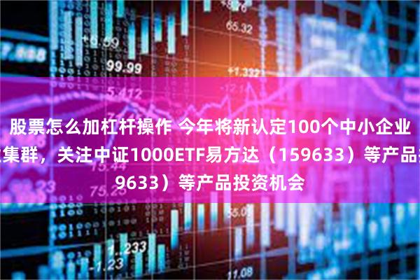 股票怎么加杠杆操作 今年将新认定100个中小企业特色产业集群，关注中证1000ETF易方达（159633）等产品投资机会